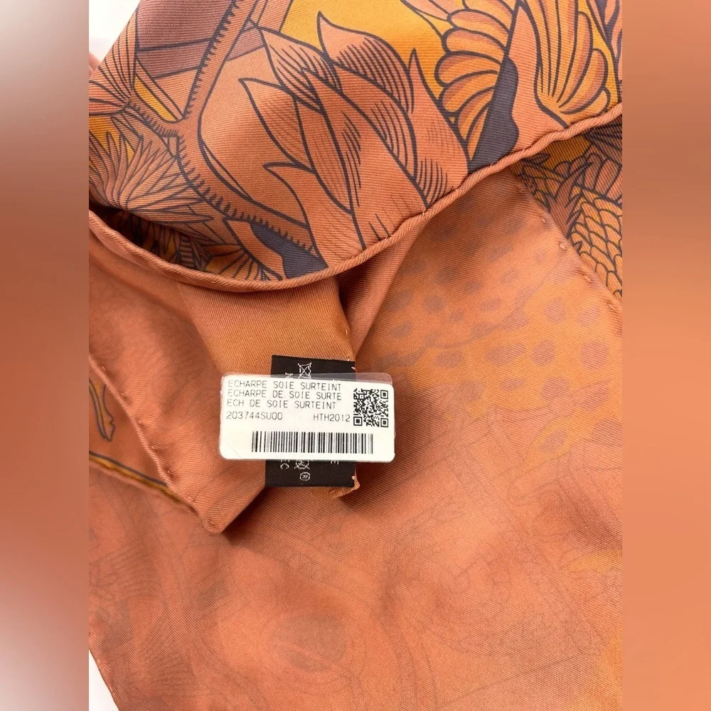 Hermes maxi twilly gold orange echarpe de soie surte nwt - Picture 5 of 6